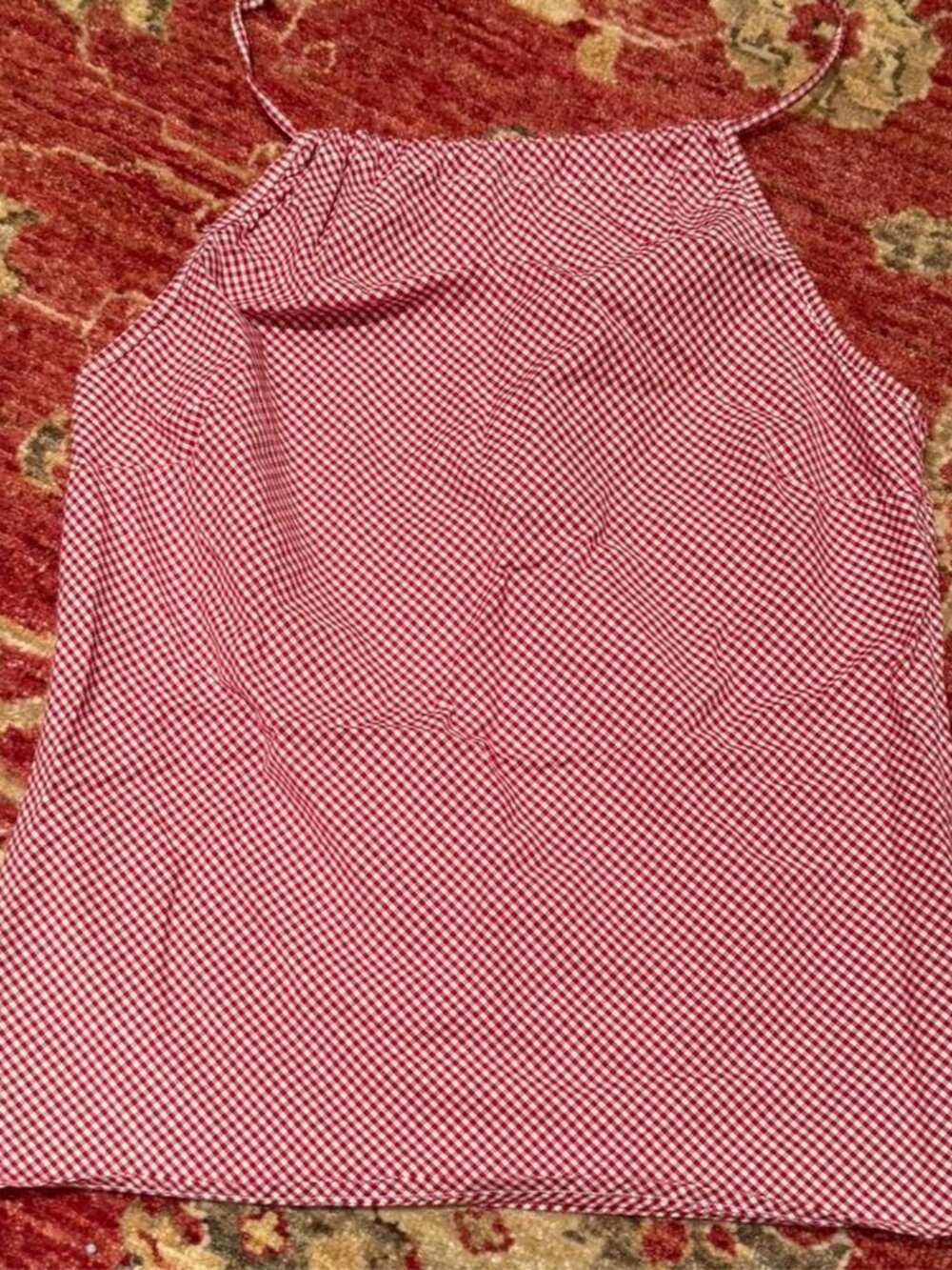 Dolce & Gabbanna Red Plaid Halter Top